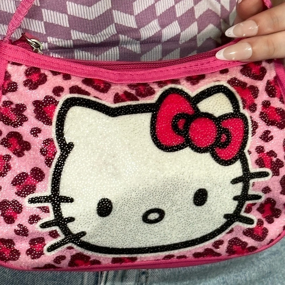 Hello Kitty Sanrio 2014 pink leopard print mini bag purse FAB Starpoint - Picture 11 of 16